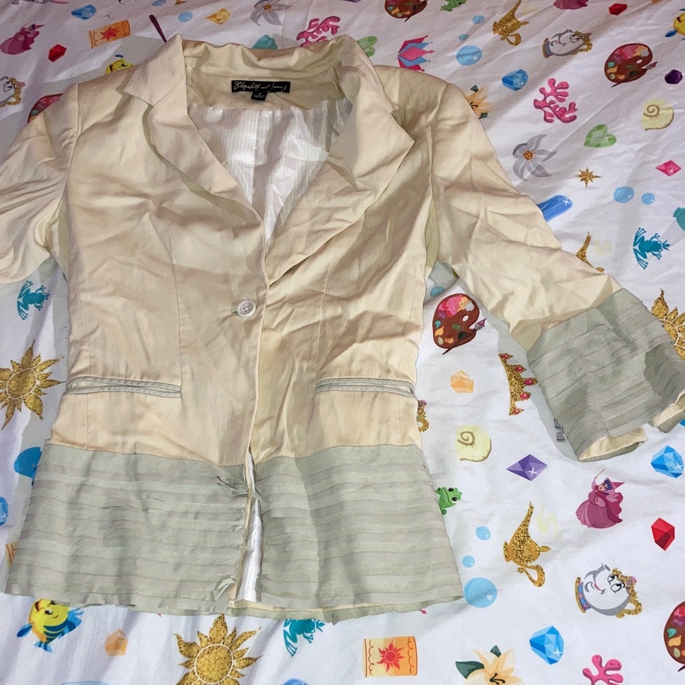 Elizabeth and James Cream and Tan Blazer